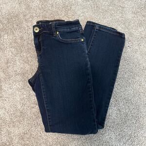 INC International Concepts Women's Skinny Jeans Size 0P Petite Dark Blue Denim